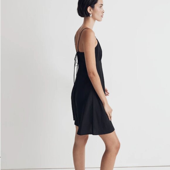 Madewell NL091 Black Layton Mini Slip Dress size 2 NWT - Picture 5 of 11